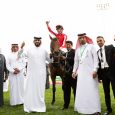 Trainer Fawzi Nass (fourth from right) celebrates Port Lions’ win in last year’s Neom Turf Cup - Credit: Jockey Club of Saudi Arabia / Neville Hopwood